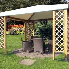 Gazebo in legno con grigliati Capri